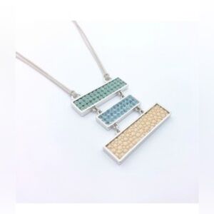 Swarovski Triple Bar Pendant on Adjustable 14 inch Chord